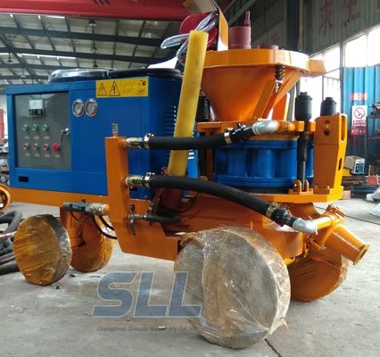 China a máquina do pulverizador do cimento do consumo do ar 7-8m3/H, durável molhou a máquina do Shotcrete da mistura fornecedor